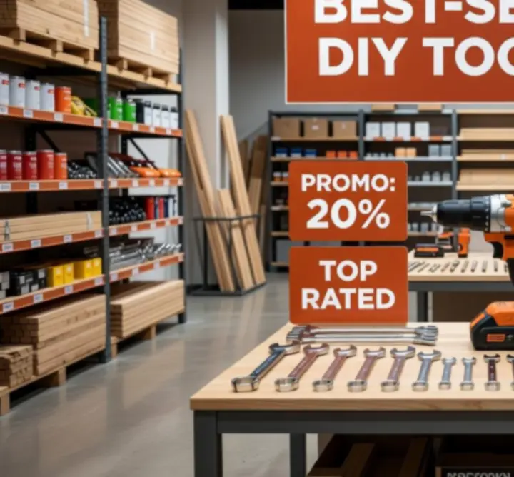 Baner promujący inspiracje modernizacyjne i sezonowe promocje w sklepie