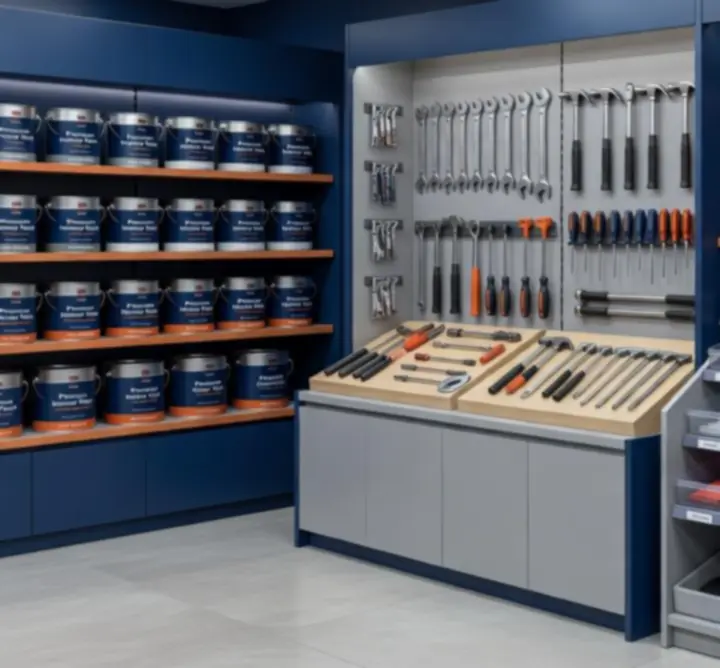 Kafelki głównych kategorii materiałów budowlanych i narzędzi na platformie Build Nova