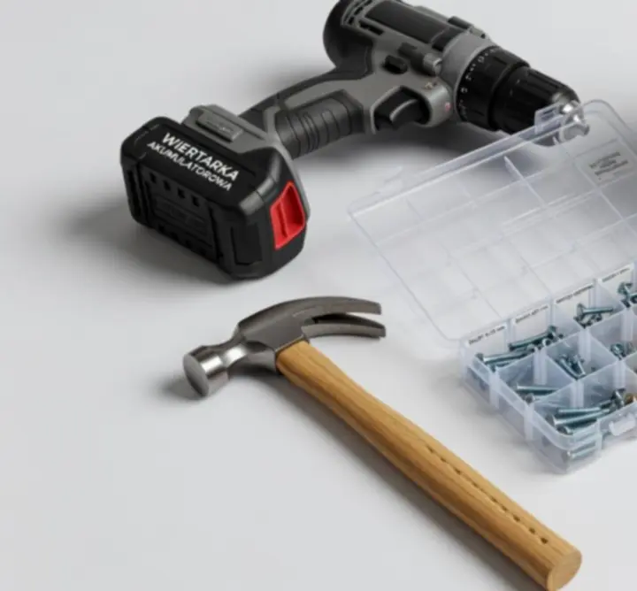 Materiały budowlane i narzędzia zaprezentowane w uporządkowanej galerii produktów